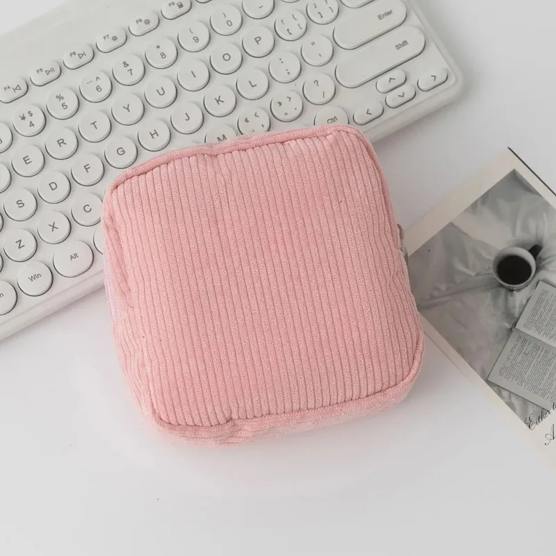 Portable multifunctional Toiletry Bag Sanitary Pad Pouch Pad Pouch Cute Cosmetic Storage Pouch Women Small Makeup Bag Cable Case