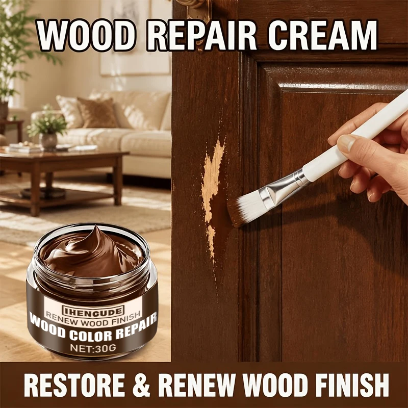 Multi-Scenario Wood Repair Paste - Specifically for Treating Scratches, Cracks, and Dents, Suitable for Doors/Cabinets/Tables/Chairs/Hardwood Floors, Easy to Apply