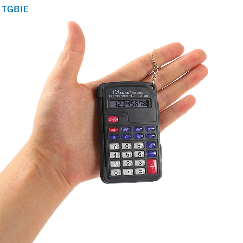 [TL][TL]Crystal Clear Keys Palm Clamshell Calculator Pocket Portable Mini Student Calculator Office Supplies