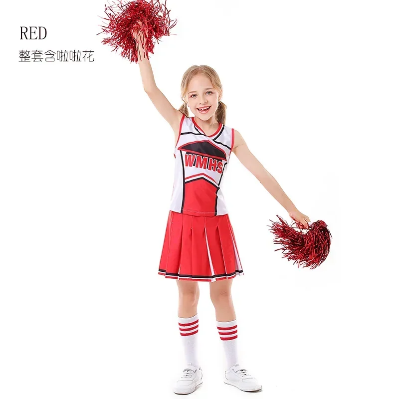 2025 Halloween Costume Women Schoolgirl Cosplay Uniform Girl Sexy Gleeing Cheerleading Outfit Role Playing Party Halloween