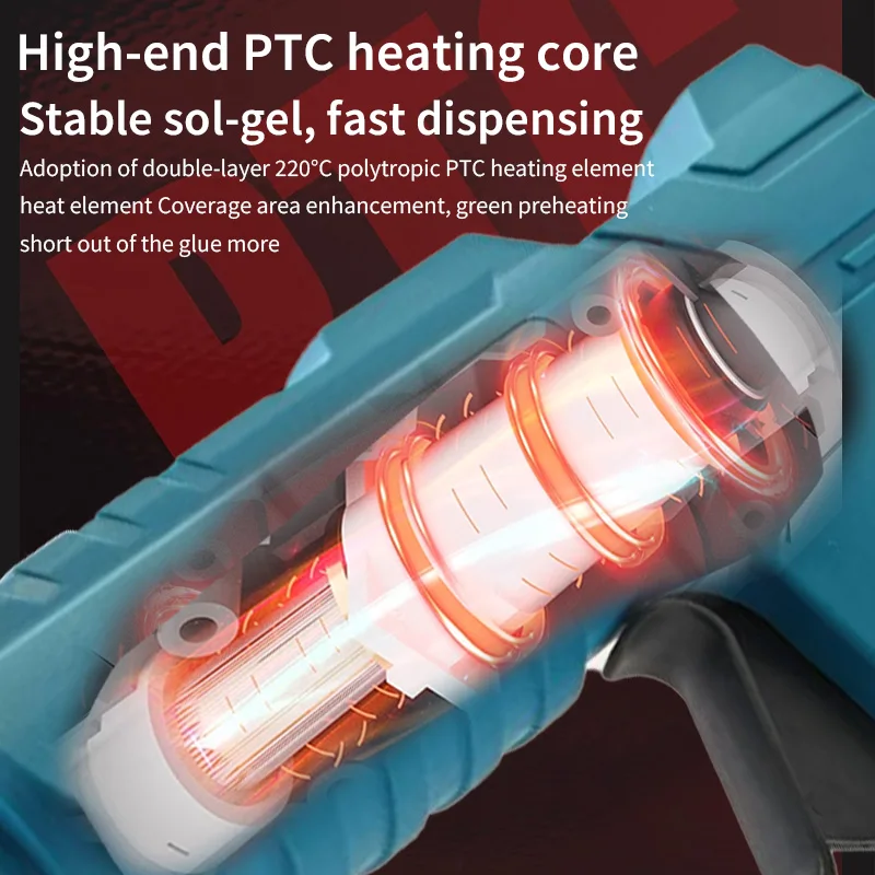 Makita Cordless Electric Handheld Hot Glue Gun Repair DIY Tool Hot Melt Welding Hot Air Gun Anti-scald Nozzle for 18V Battery