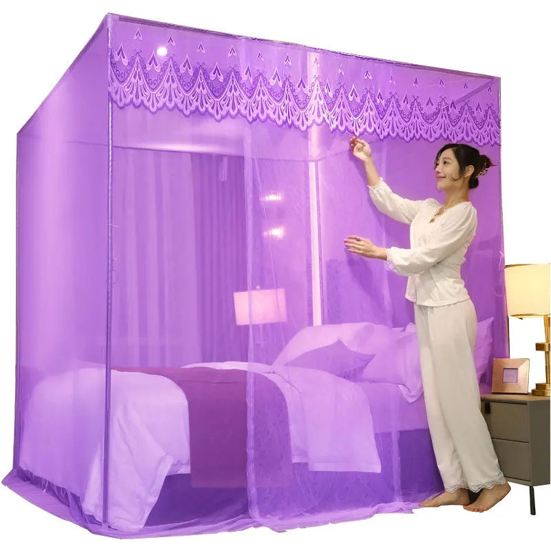 

Old-fashioned Mosquito Net Home Use, Densified Single Door Dustproof Top 1.35m m1.8 Student Dormitory Traditional