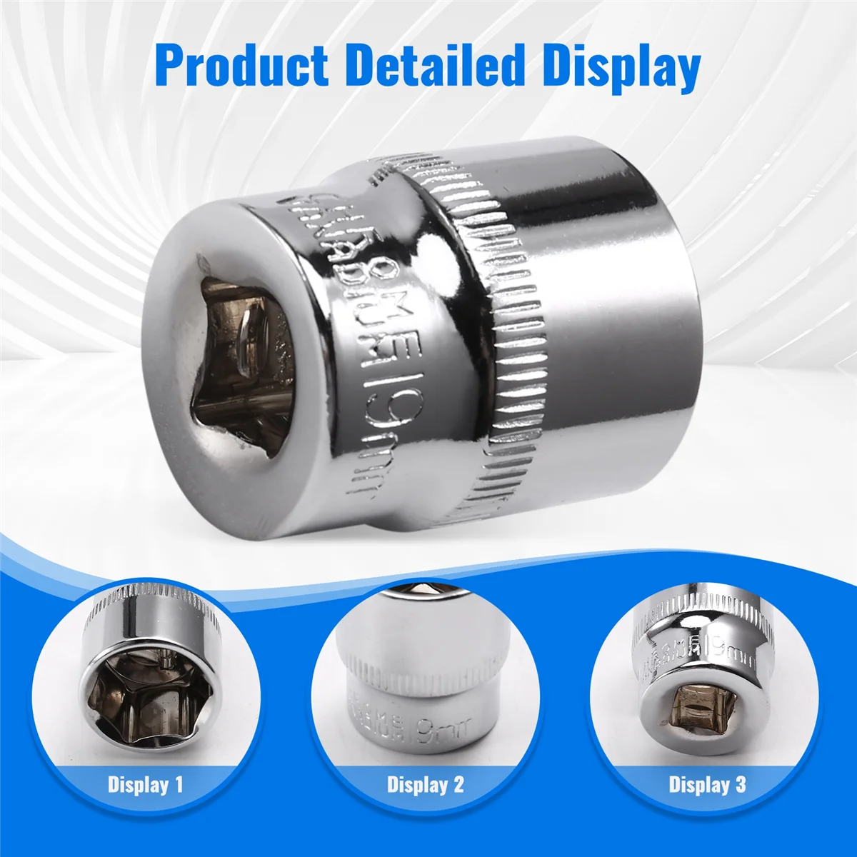 

3/8Inch 12pcs 3/8Inch Driver Deep Long Sockets Set 10mm Square Hole 8 9 10 11 12 13 14 15 16 17 18 19mm