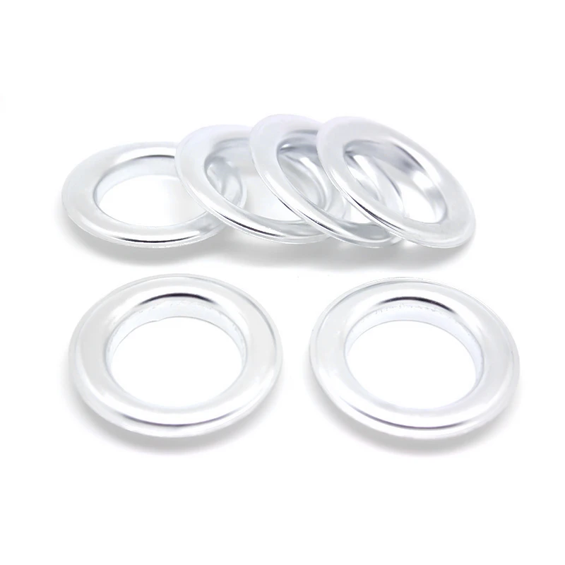 100 sets Inner size 4.5/5/6/8/10/12/14/17/18/20mm Aluminum Eyelets Buttons Tarpaulin Tent Metal buttonholes Clothing metal pores