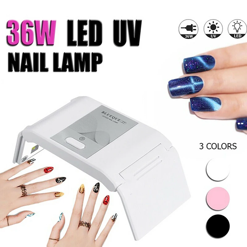 12LEDs Portable UV LED Nail Dryer For Drying Nail Gel Polish Folding Magnetic Attraction Smart Sensor Lamp UV Light For Nails