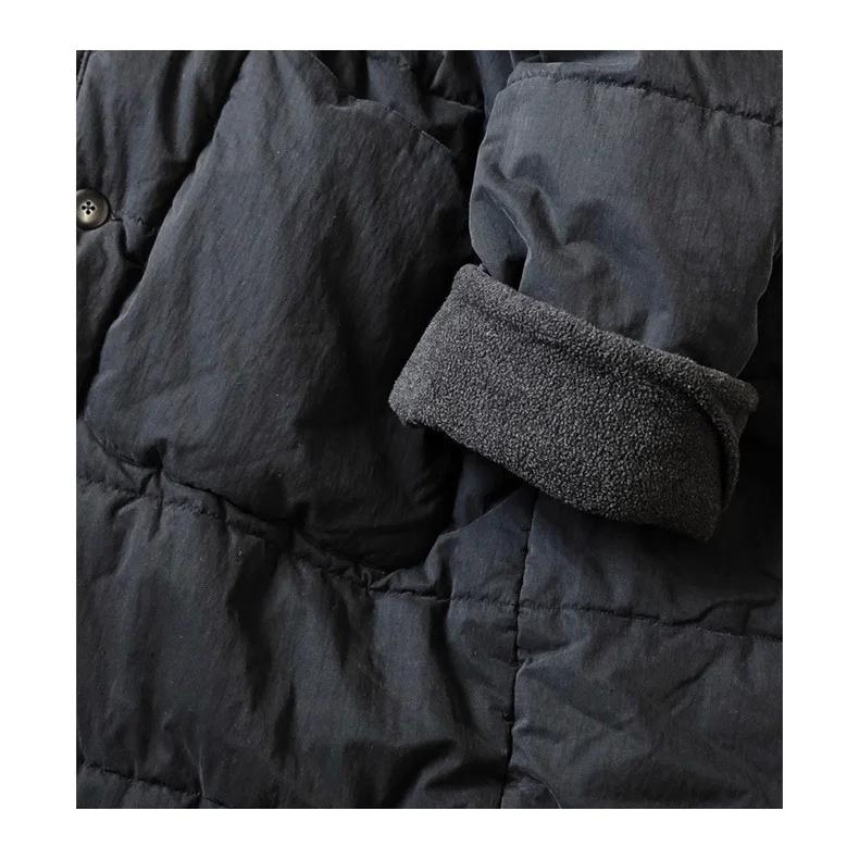 

KAPITAL 23AW Японский повседневный стеганый хлопковый жакет средней длины с пятью лезвиями, модный теплый ретро молодежный завод...