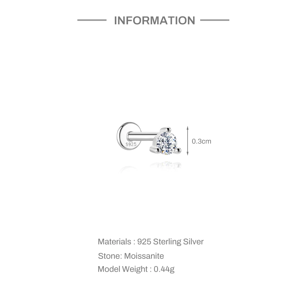 Aide S925 Sterling Silver Bow Multi-Style Stud Earring Moissanite Ear Piercing Ear Bone Studs Chain Dangles Layered Ear Jewelry