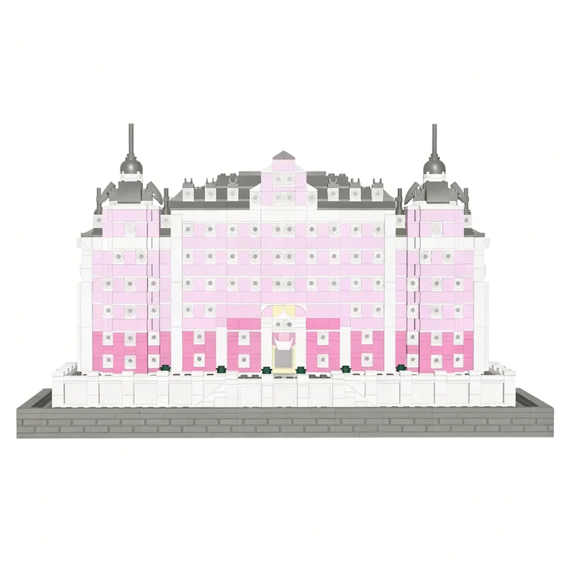 1397pcs MOC The Grand Budapest Hotel Architecture Model Building Blocks Festival Gift DIY Toys Creative Assemble Idea Brick