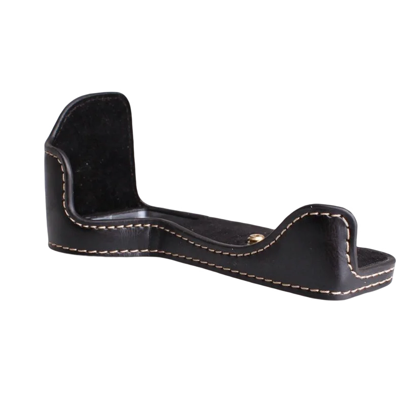 Bolsa de PU funda protectora cuerpo media cubierta montaje de tornillo 1/4 para accesorios de cámara Sony ILCE-6500 A6500