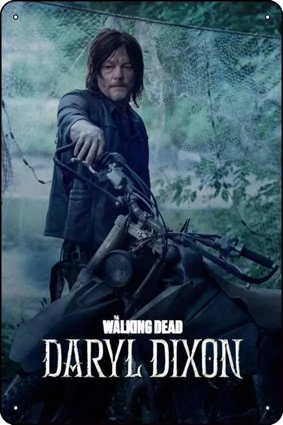 The Walking Dead: Daryl (2023) Show Plaque Poster Metal Tin Sign  Vintage Retro Wall Decor