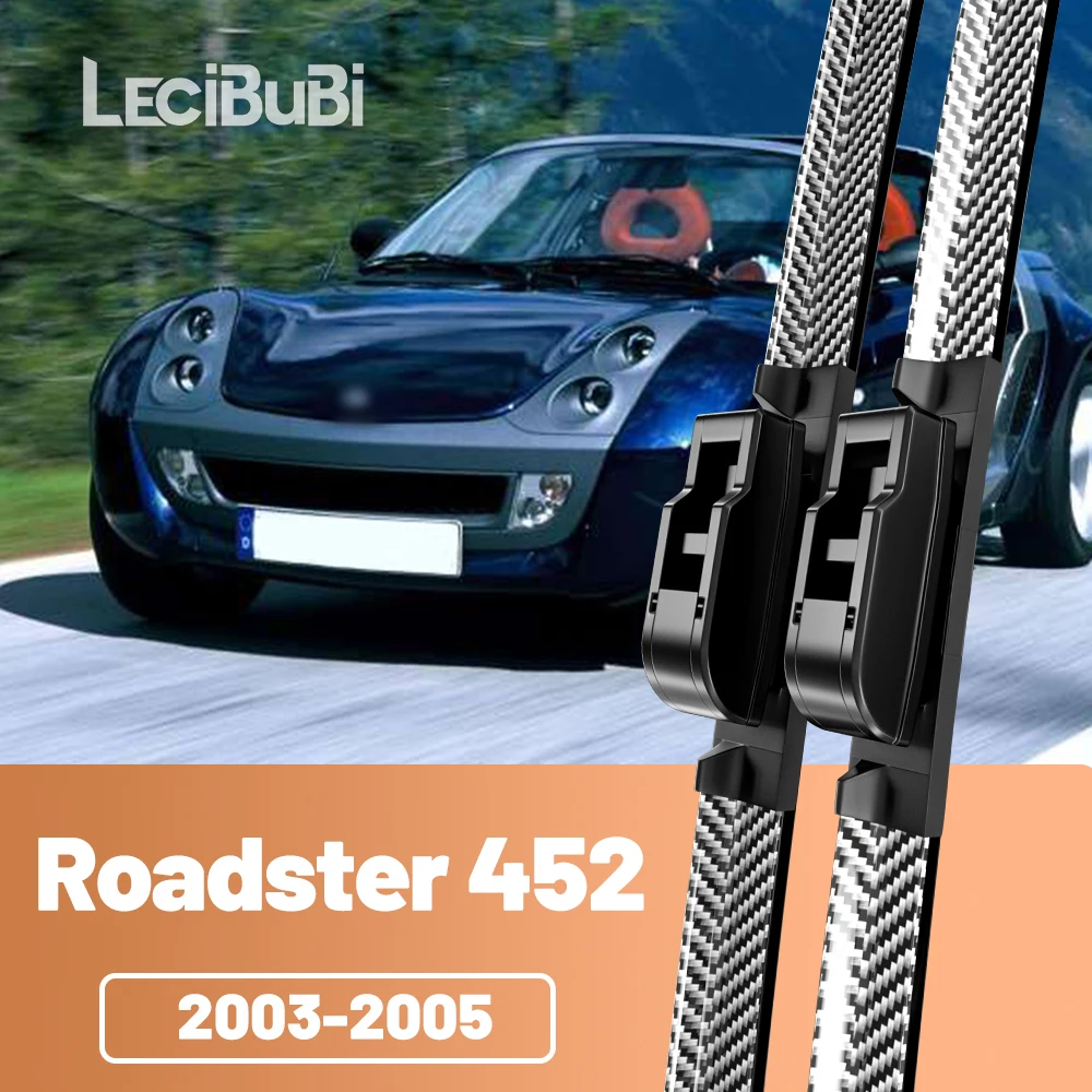 2 Stück Frontscheiben-Scheibenwischerblätter aus Kohlefaser für Smart Roadster 452 2003–2005 2004
