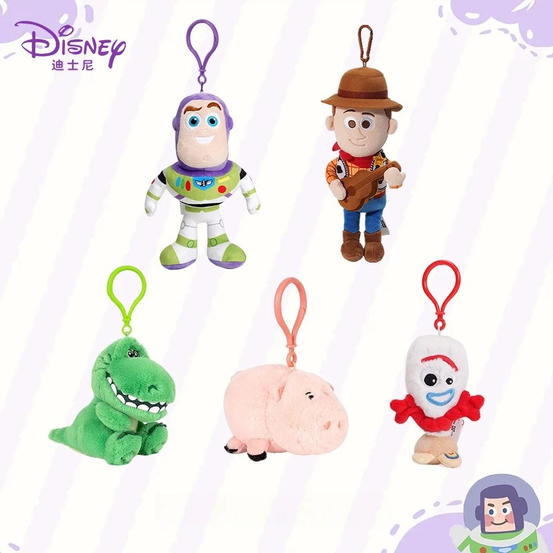 

Новый Disney подлинный кулон в виде ветчины и свиньи, вилка, обнимающий дракон, плюшевый автобус, светлый год, милая вешалка, украшение, брелок