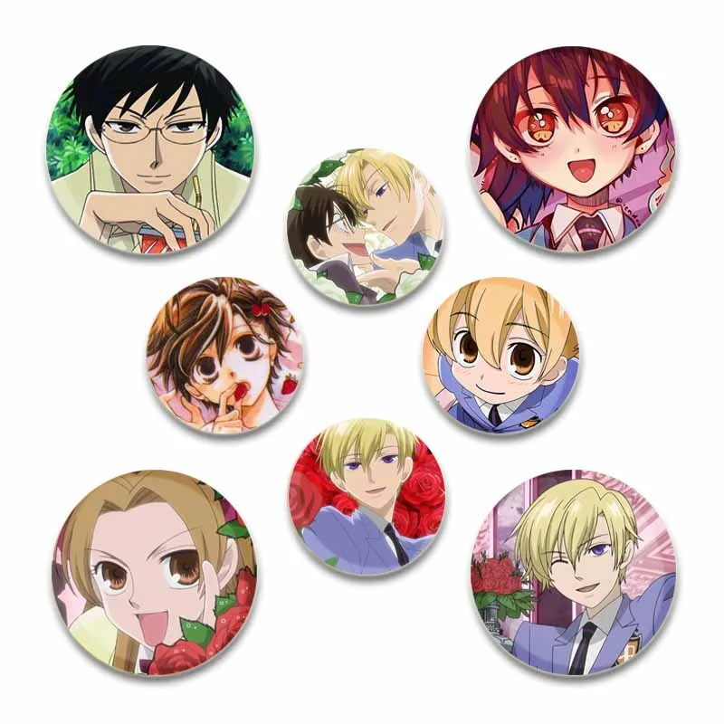 Épinglettes rondes créatives, broche d'insigne de dessin animé, accessoires de bijoux, cadeaux d'anime, Ouran, club d'hôte de lycée, rick, 58mm, 32mm, 44mm