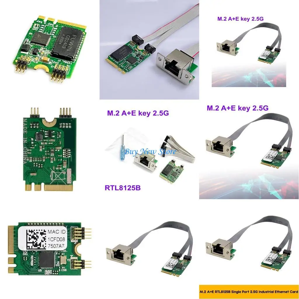 

20CE NetworkCard RTL8125B Mini Pcie 2.5Gigabit Ethernet Card 10/100/1000M/2.5Gbps Adaptive ServerNetworkAdapter