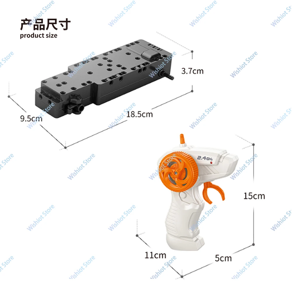 Bloques de construcción 2,4G RC Kit de Chasis de coche de Control remoto 3,7 V batería de carga Motor de potencia para MOC RC coche juguetes de montaje regalo para niños