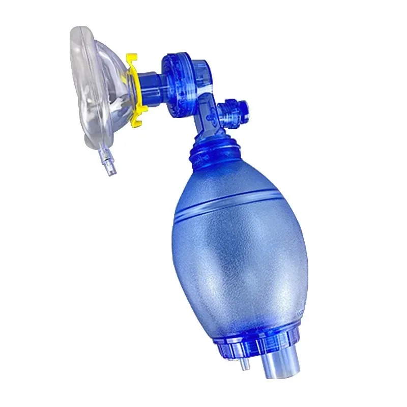 Adult Manual Resuscitator Bag PVC, Simple Respirator Emergency Resuscitation Airbag First Aid Ventilation