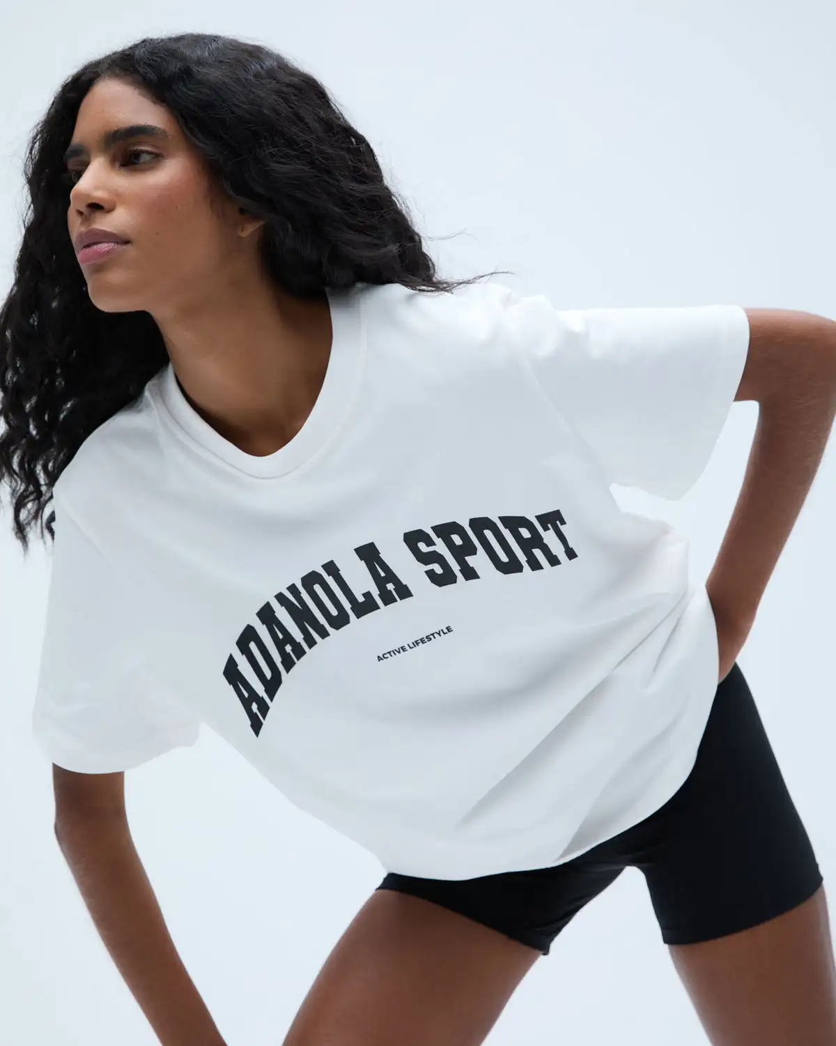 

Summer Casual Sports Women's Men's T-shirt Trendy Brand Adanola Letter Printing Top Oversized Y2k Short Sleeves Women's Clothing