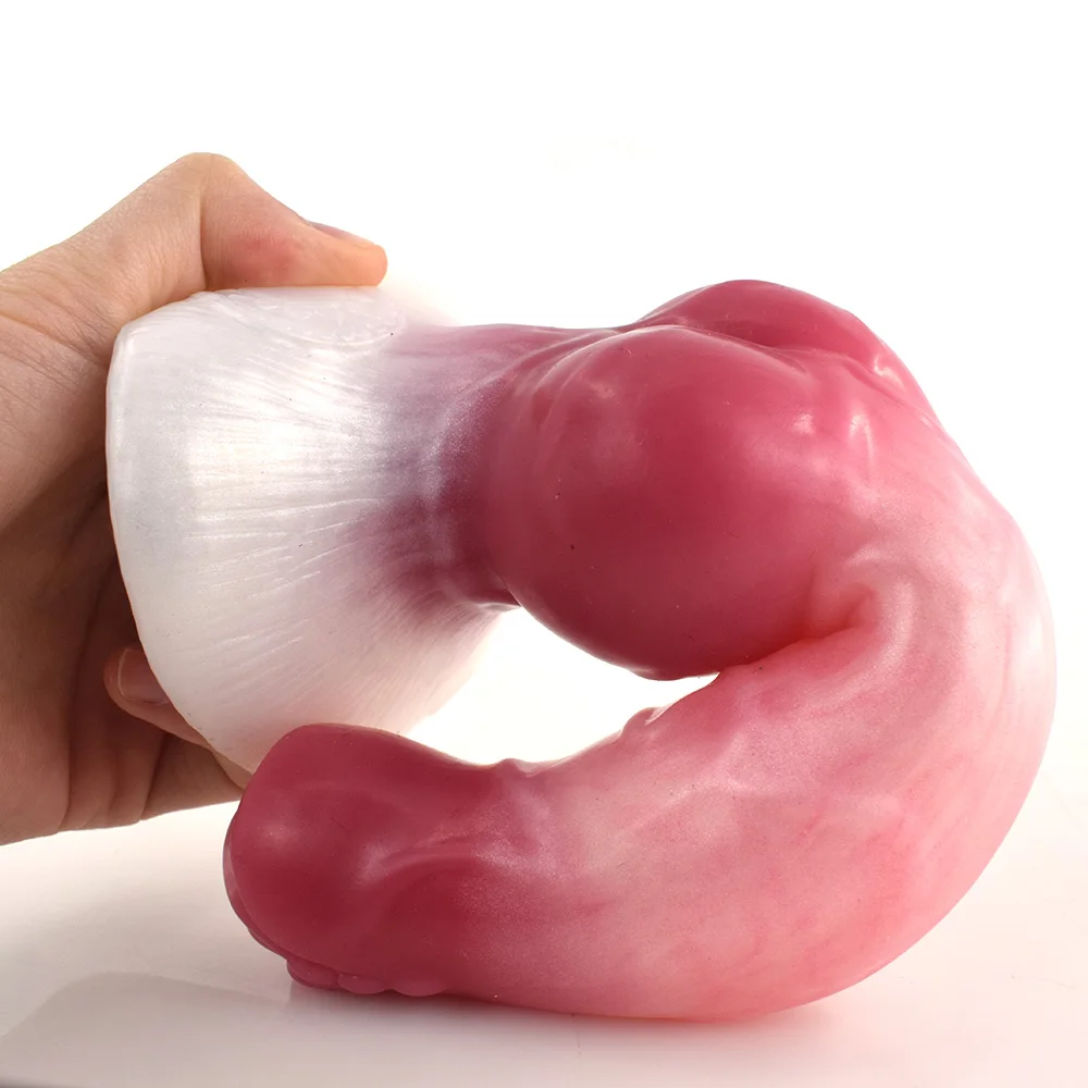 NNSX Dog Dildo Knot Anal Plug with Suction Cup Alien Fantasy Animal Penis Monster Cock Vagina Masturbator Sex Toys for Women 18+