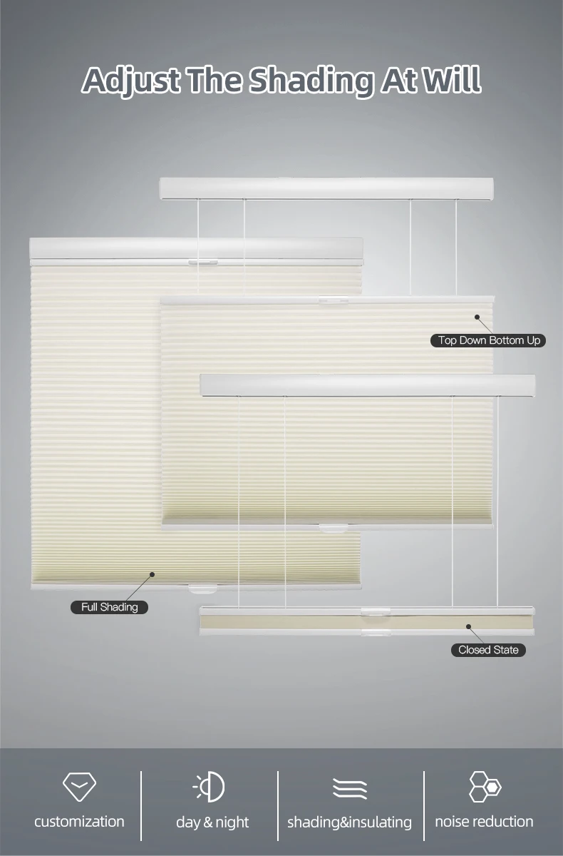 Customized Easy-care Multiple Shading Effects With 1 Blind Smart Blinds Shades Shutters Roller Cellular Shades