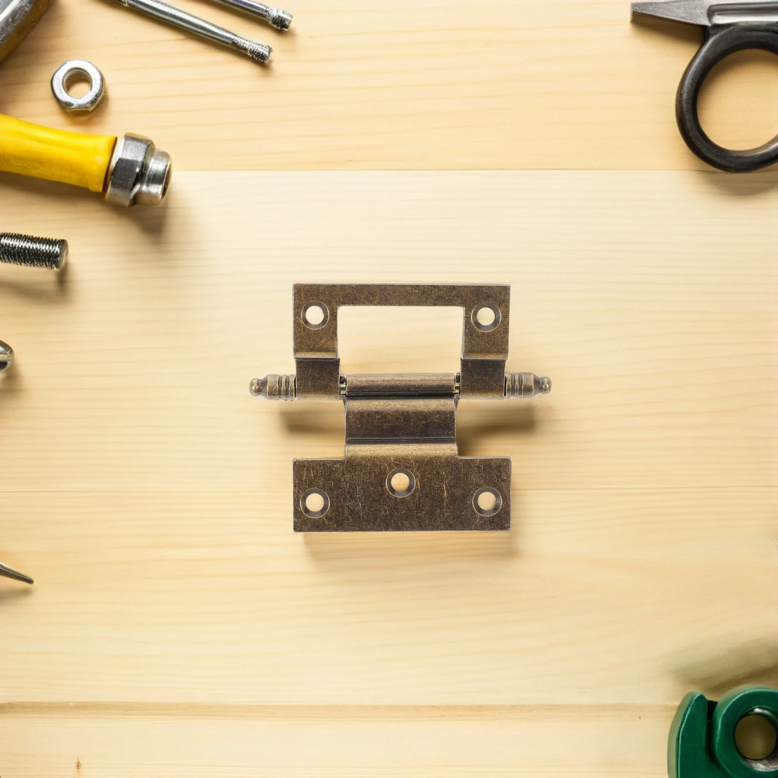 

Grandfather Clock Door Hinges Vintage Bronze Metal Repair Parts Easy DIY Installation Clock