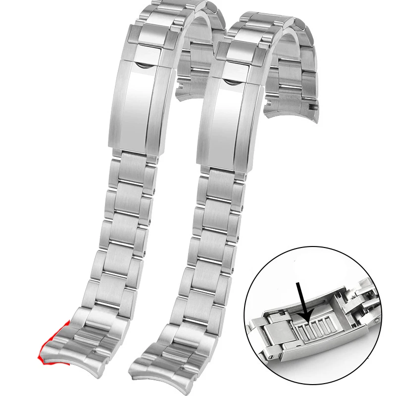 904 Watchbands For Rolex SUBMARINER DAYTONA Yacht-Master GMT Watch Band Strap glidelock Clasp Stainless Steel Bracelet 20mm 21mm