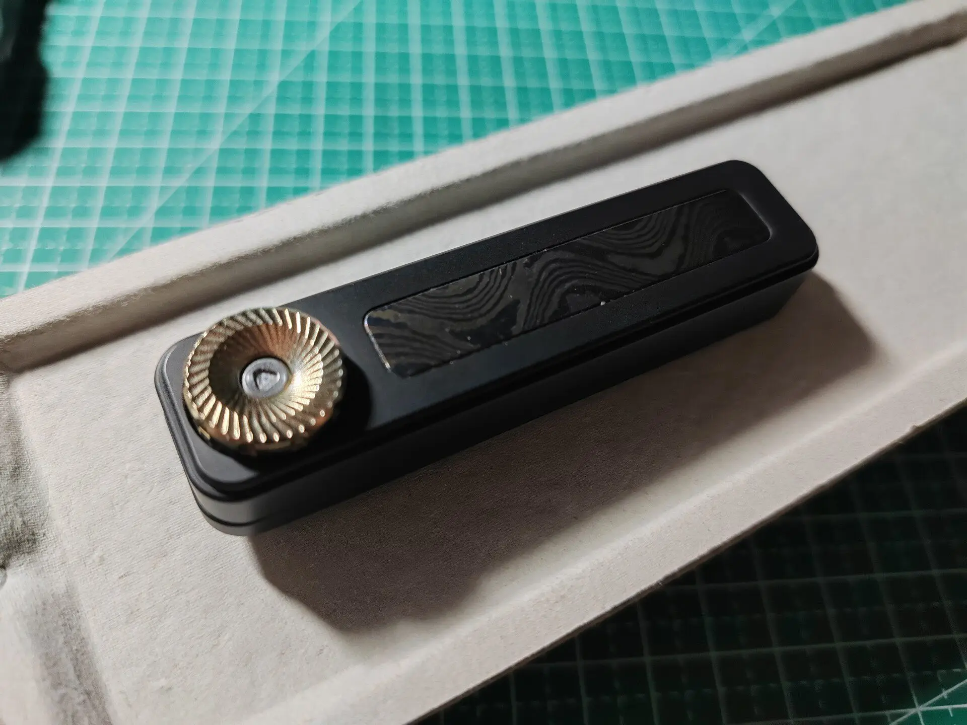 Used EDC Rider, Rhythm Box [big Box] Mechanical Push Card Edc Metal Decompression Toy Tide Play