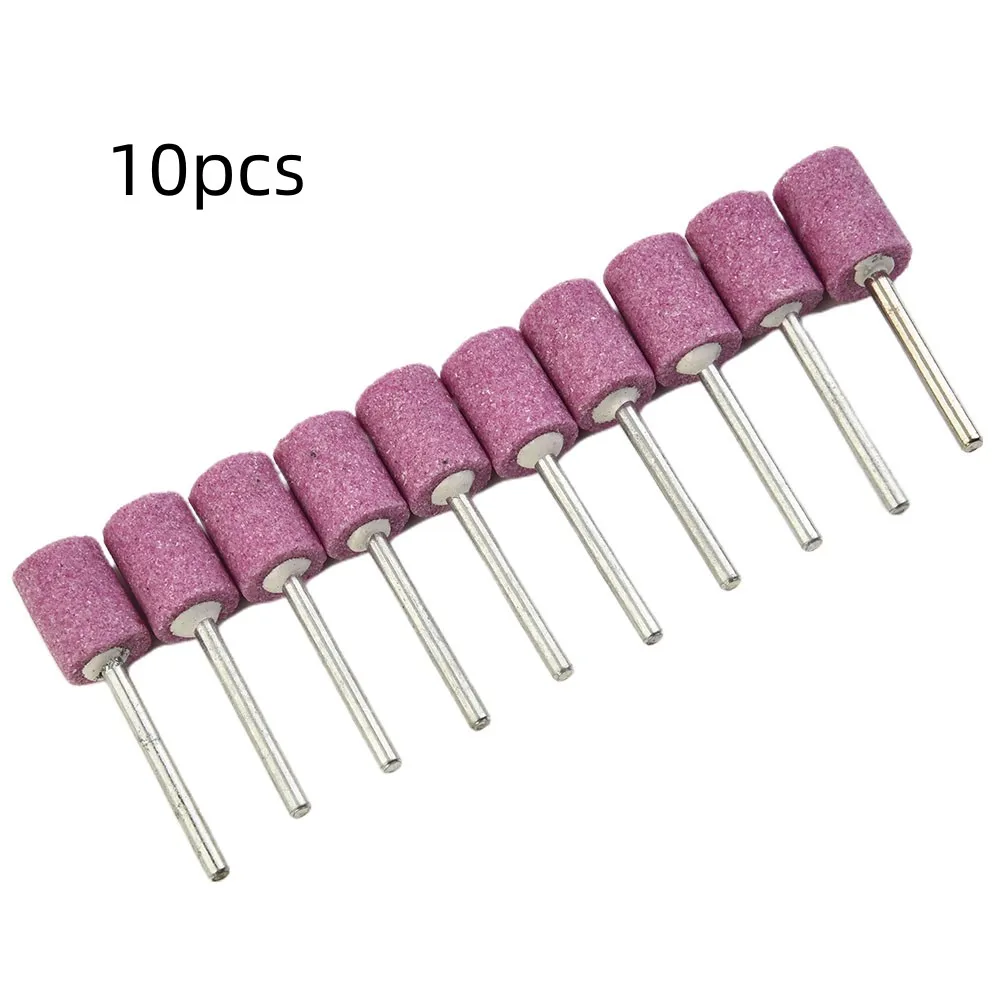 10pcs 12mm Cylinder Abrasive Mounted Stone Rotary Tool Grinding Head Polishing Jade Wood Metal Mold Polishing Grinding Head