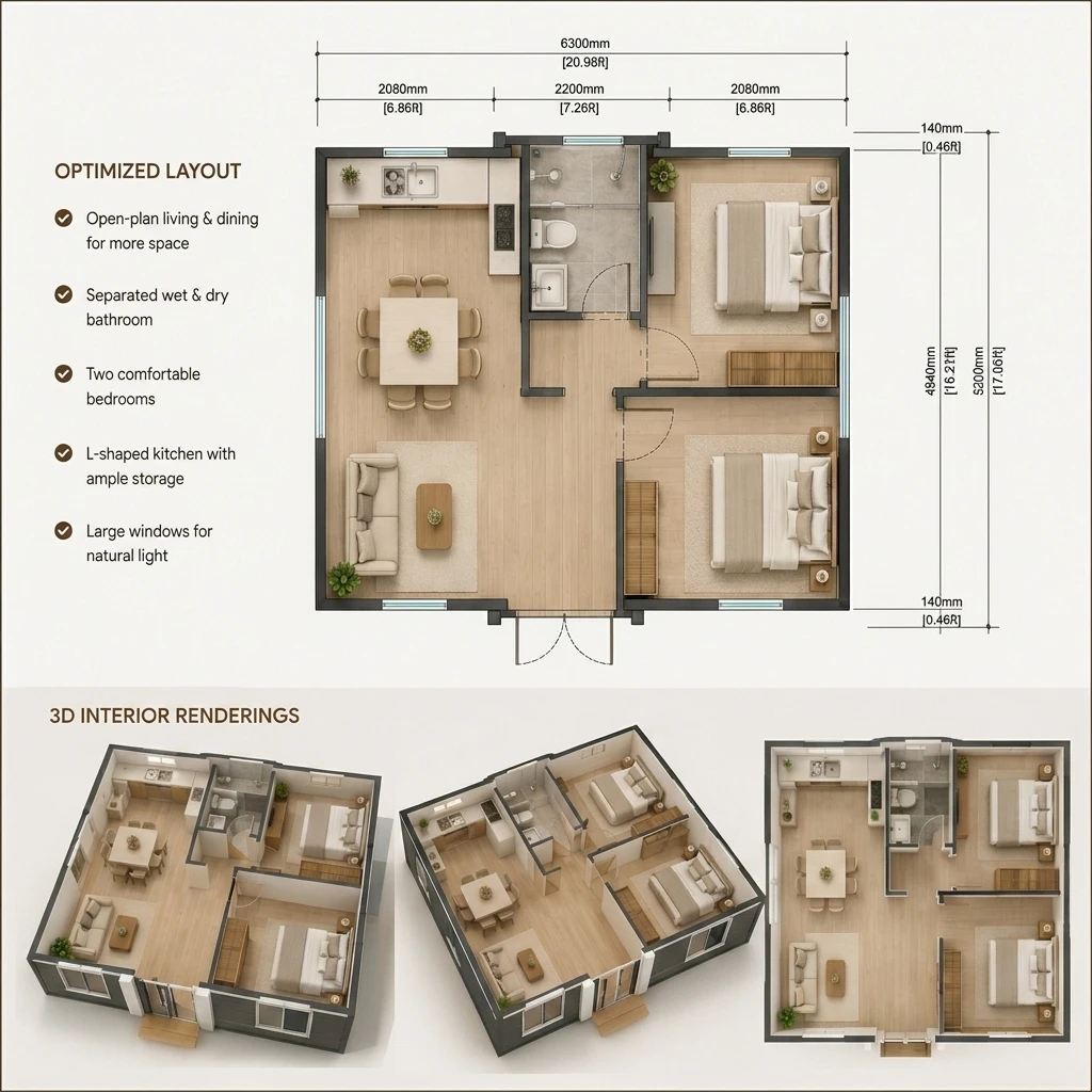 Double Wing Expandable Container House Prefabricated Modular Building Portable Mobile Home Quick Install Foldable Reusable