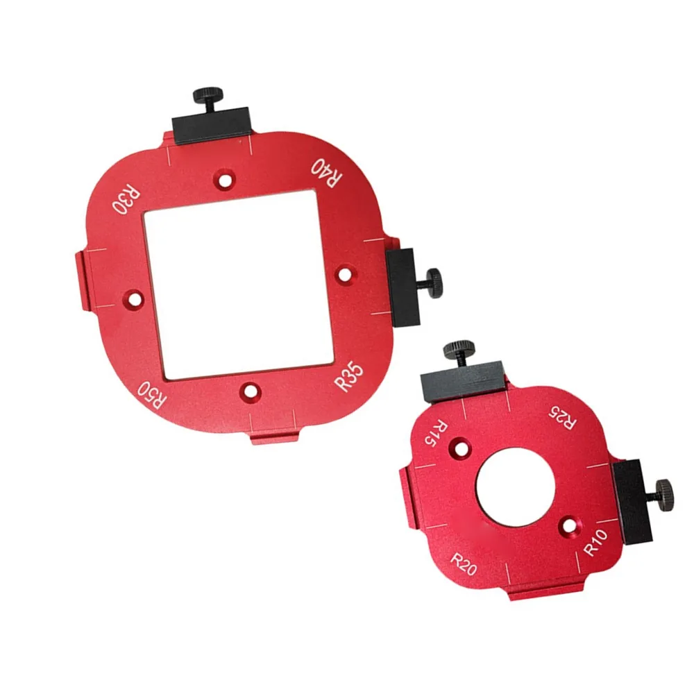 2pcs 4 In 1 Radius Jig Router Template 10-25R And 30-50R Adjustable Radius Router Bit Template Rounded Corners Template