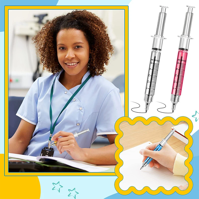 Stylos à seringue rétractables pour infirmières, stylos à bille médicaux multicolores, cadeaux amusants pour étudiants en soins infirmiers, nouveauté, 80 pièces