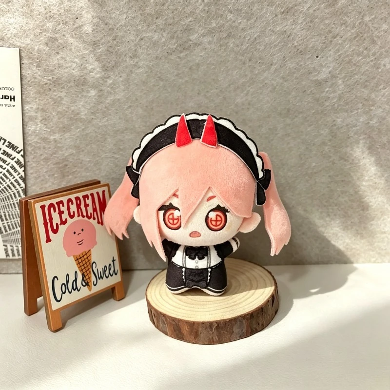 Chainsaw Man Power Maid Plush Doll Chibi Style Mini Cotton Doll with Devil Horns Keychain Pendant Chainsaw Man Anime Fans Gift