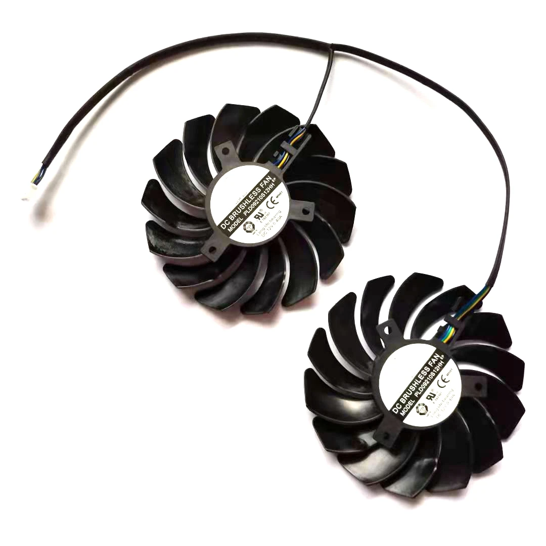 New 2pcs/lot  PLD09210S12HH 4pin 85mm for MSI RX470 RX480 RX570 RX580 ARMOR  P106-100 Mining  graphics card fan