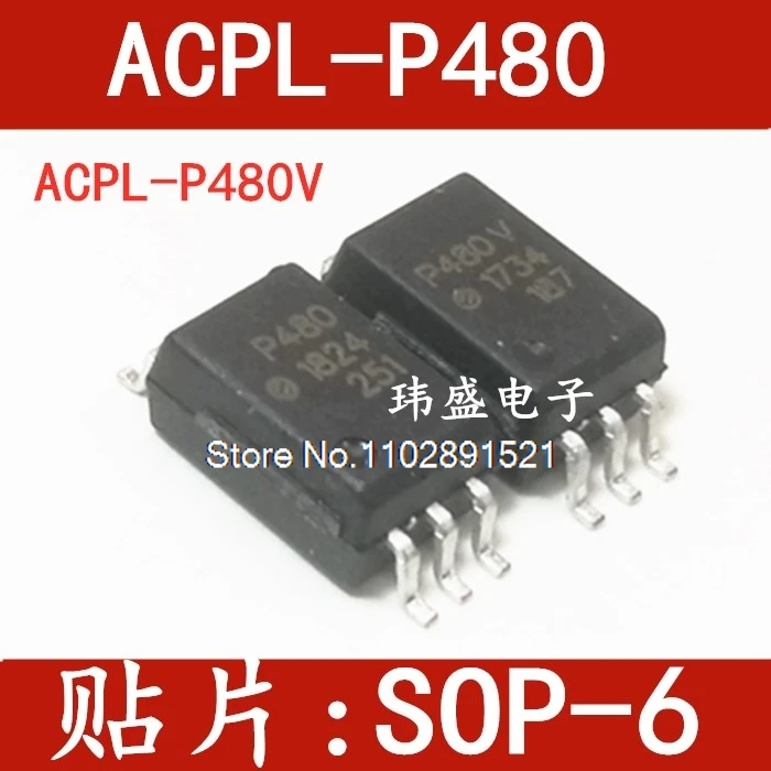 (10 PÇS/LOTE) P480 ACPL-P480 SOP6 HCPL-P480 P480v ACPL-W480V