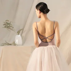 Sexy Ballerina Ballett Trikot Erwachsenen üben Schlinge Bodysuit Frauen Badeanzug Tanz tragen Ross zurück Ballett Tanz kostüm für Mädchen