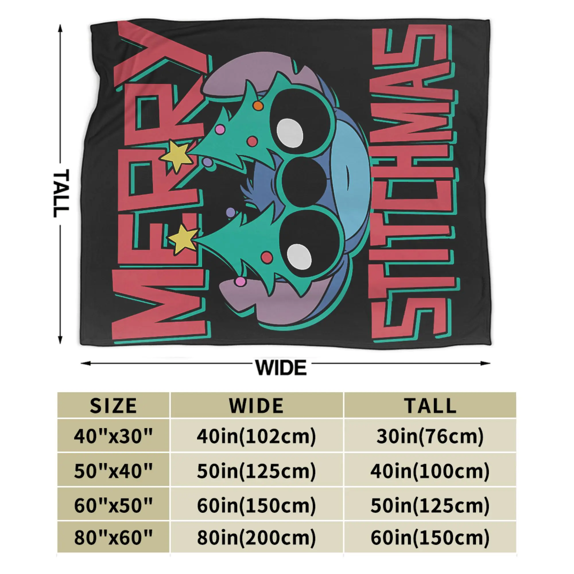ليلو وستيتش عيد الميلاد عيد ميلاد سعيد الفانيلا البطانيات الخريف لينة الدافئة الفراش يلقي للفتيات الفتيان غرفة المعيشة غطاء سرير الجدة