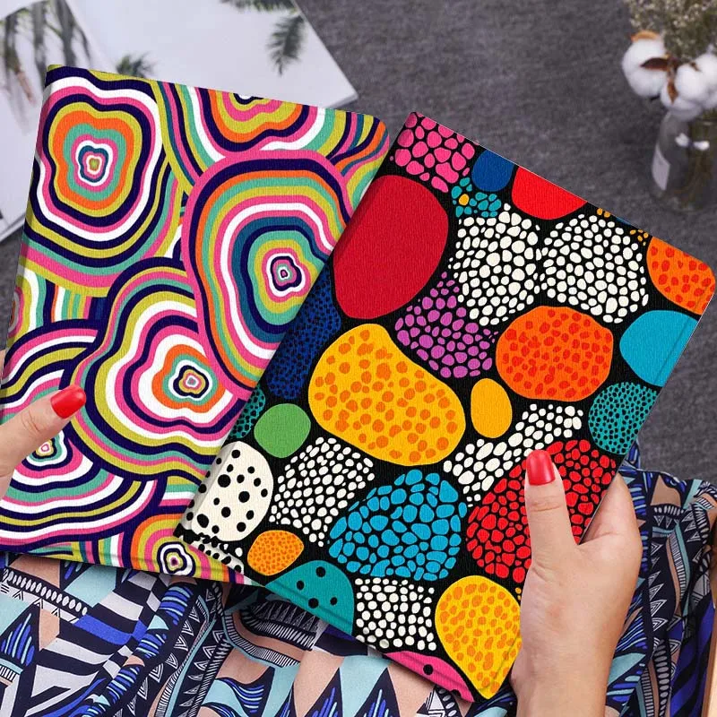 

Colorful Polka Dot Cartoon Tablet Case For Huawei Honor MatePad MediaPad Air 5 6 7 11 V6 V7 V8 V9 X9 X8 T10 T10s C5e T5 Gift