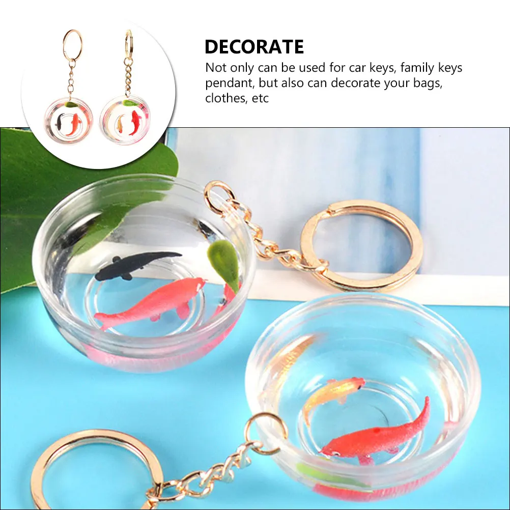

2Pcs Koi Keychain Fish Lucky Hanging Acrylic Aquarium Decor Ornaments Bag Pendants Backpack Charms Car Key Pendant Fish Tank
