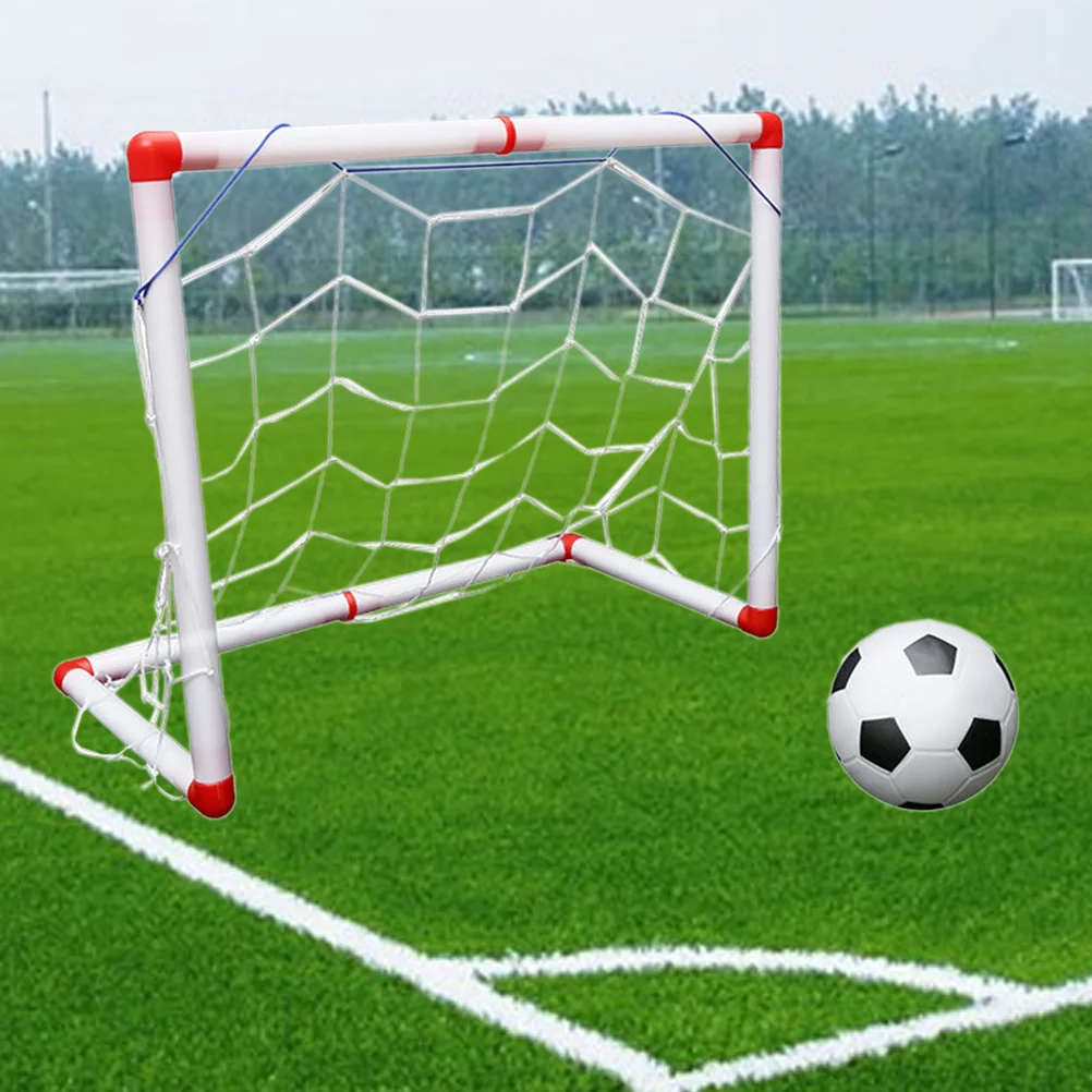 Portería de fútbol portátil de tamaño pequeño, juguetes, puerta de fútbol con red de pelota, bomba de aire para niños, objetivos de fútbol