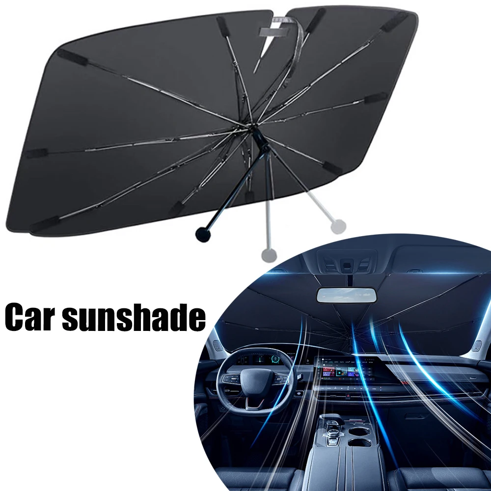 

Space Saving Car Sunshade 100% Shading Automatic Roll Up Instant Cooling 5 Seconds Folding For SUV And Car Heat Protection