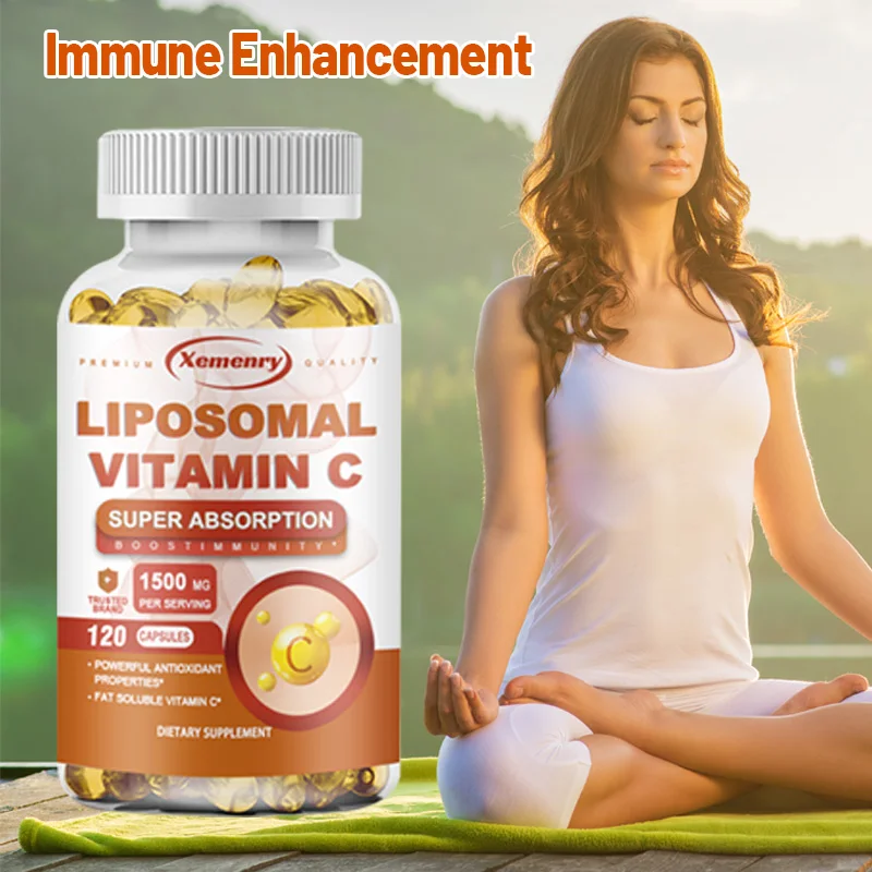 

Liposomal Vitamin C - Antioxidant, Promotes Collagen Production, Boosts The Immune System - 120 Capsules