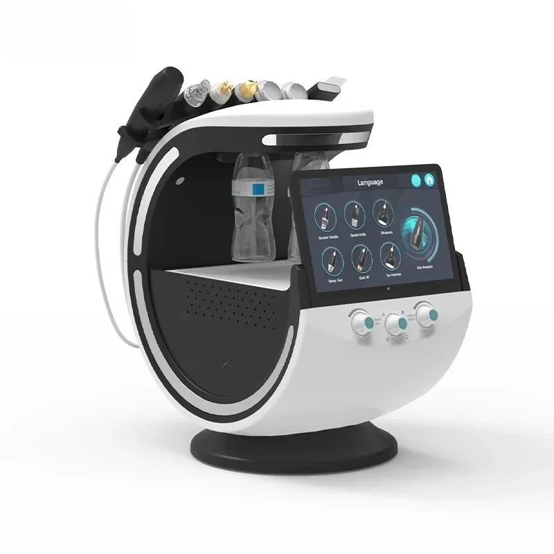 7 in 1 Hydra Peeling Facial Hydro Small Bubble Water Hydro Aqua Facial H2O2 Hydra Machine Beauty Salon Equipment Deep Cleaning S