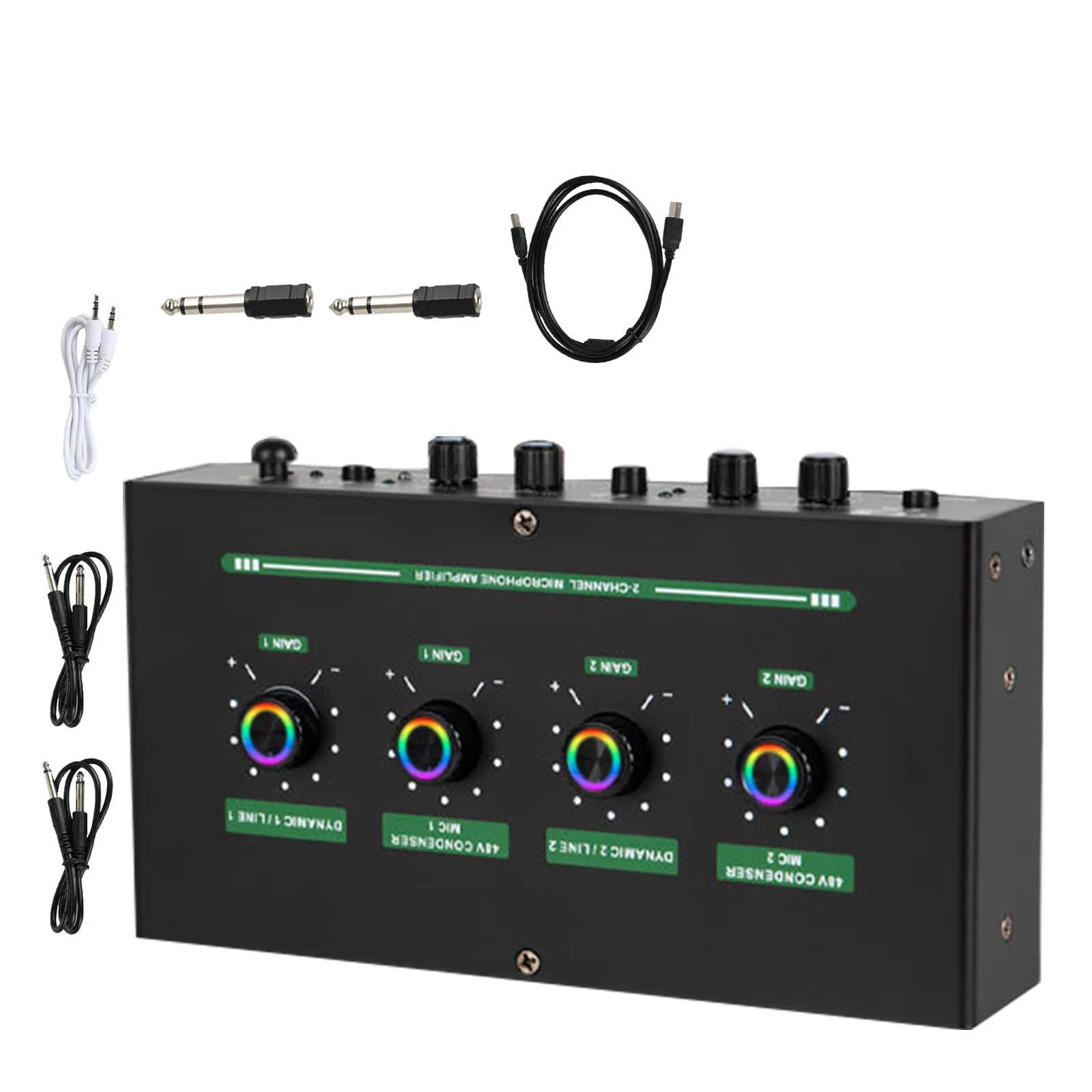 

Dual Channel Reverb Amplifier With Usb Powered Mic Mixer Karaoke Live Streaming, Compact Audio Mixer For Pc Laptop Smartphone,