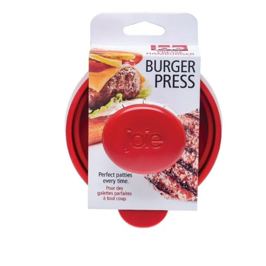 

Joie Burger Press Burger Patty Maker Meat Press Hamburger Mold for Summer Grilling Pack of 1 Red