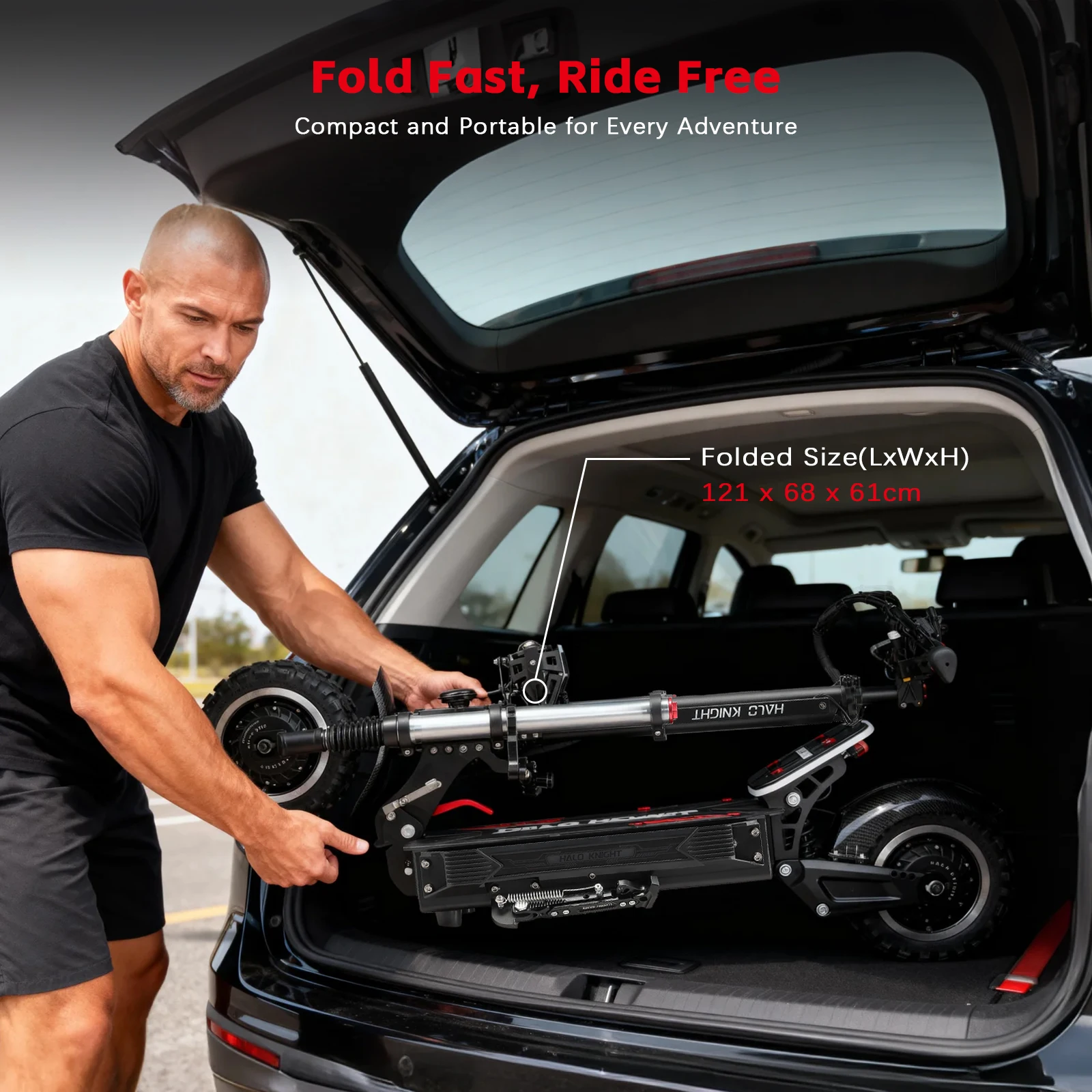 HALO KNIGHT T107Pro 60V 6000W 38,4Ah Elektroroller Professioneller 95km/h E-Scooter mit Doppelmotor Leistungsstarker Schneller 80KM E-Scooter – Detail 15
