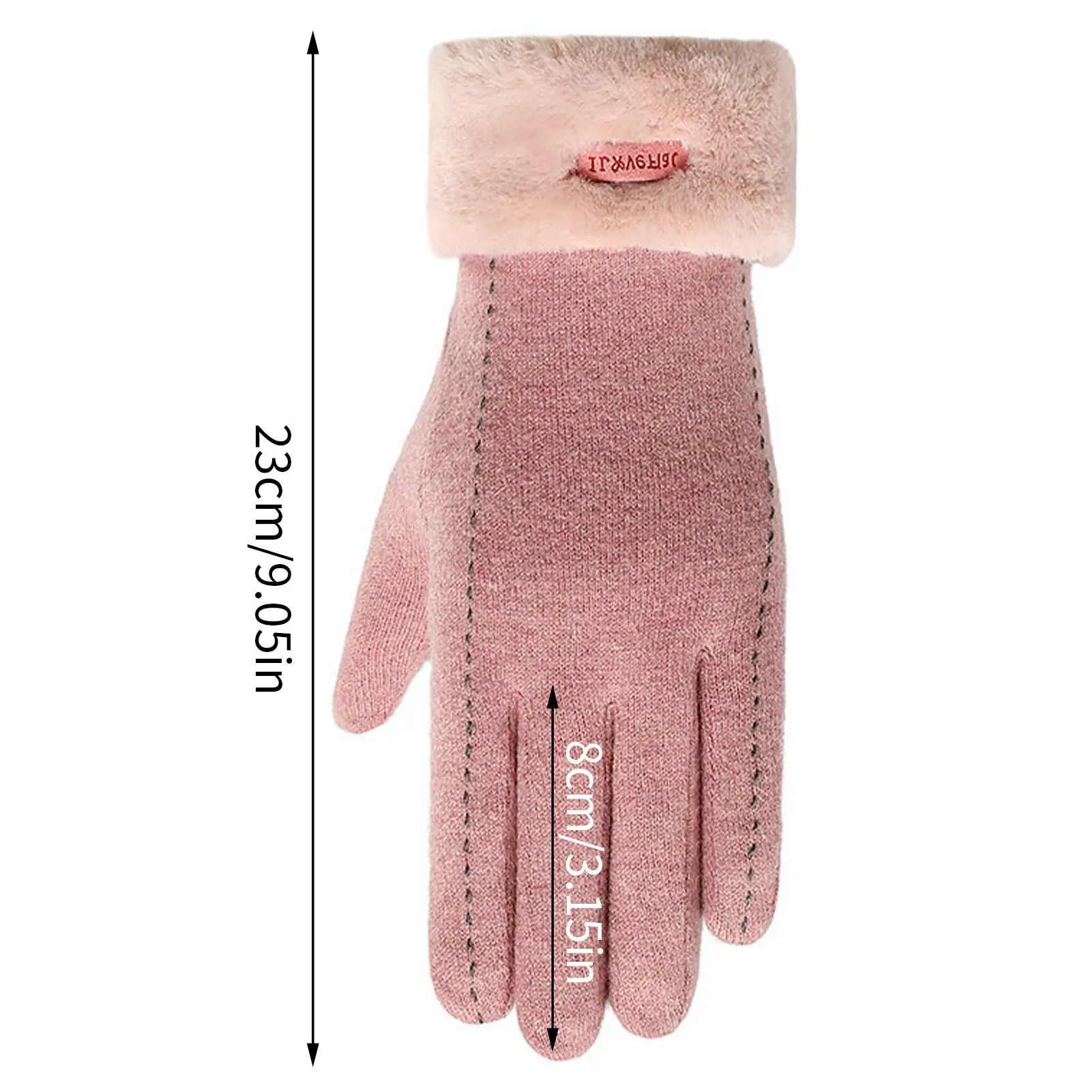 Wool Gloves Winter Touchscreen Gloves For Women Warm Fleece Lined Knit Gloves Elastic Cuff Texting Gloves Thermal Warm Gloves