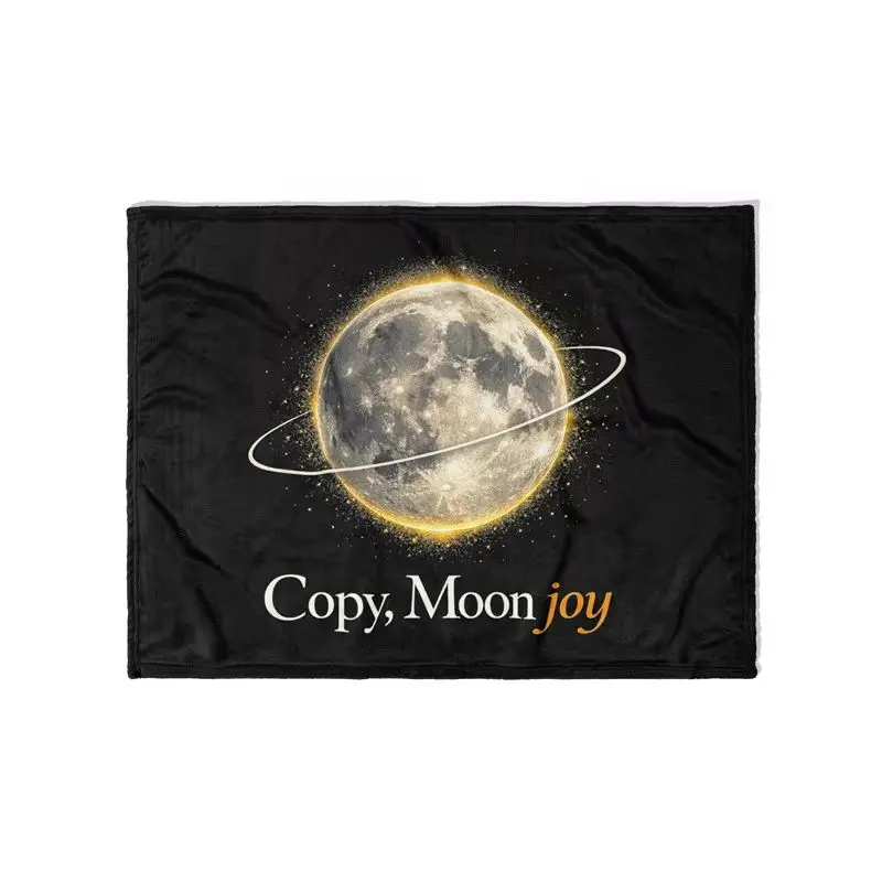 Gaslight Gatekeep Girlboss Copy Moon Joy Throw Blanket Funny Lunar Quote Graphic Soft Fleece Blanket for Couch Bedroom