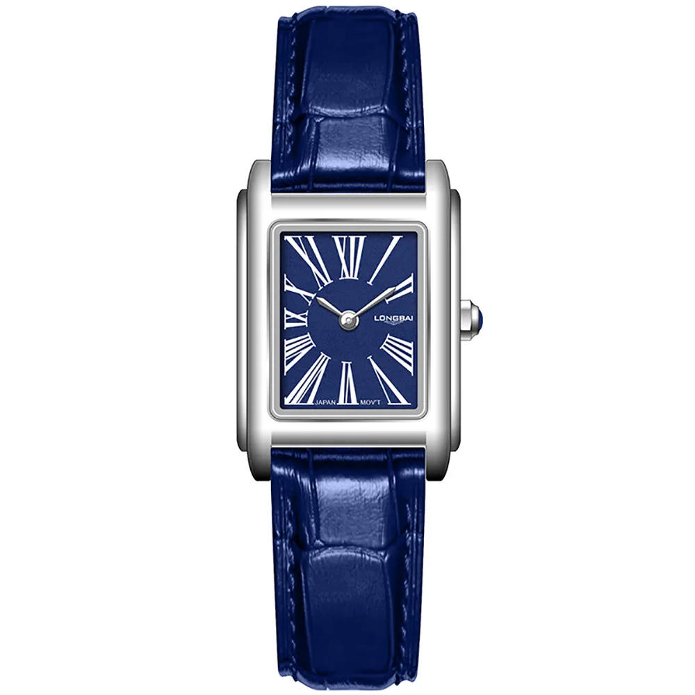 Watch Girl Niche Light luxury senior square Small dial waterproof quartz Genuine leather strap