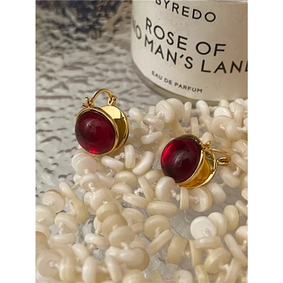 Brass Stunning Retro Colorful Half Ball Stud  Earrings Women Jewelry Punk Party T Show Classic Gown Runway  Korean Japan  Style