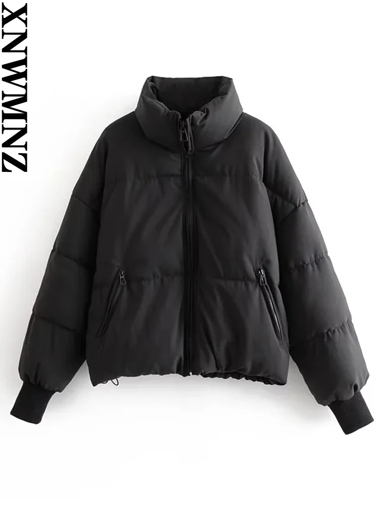 XNWMNZ chic women's winter jacket 2022 female turtleneck warm Coats jackets casual retro clothes women Coat cotton clothes