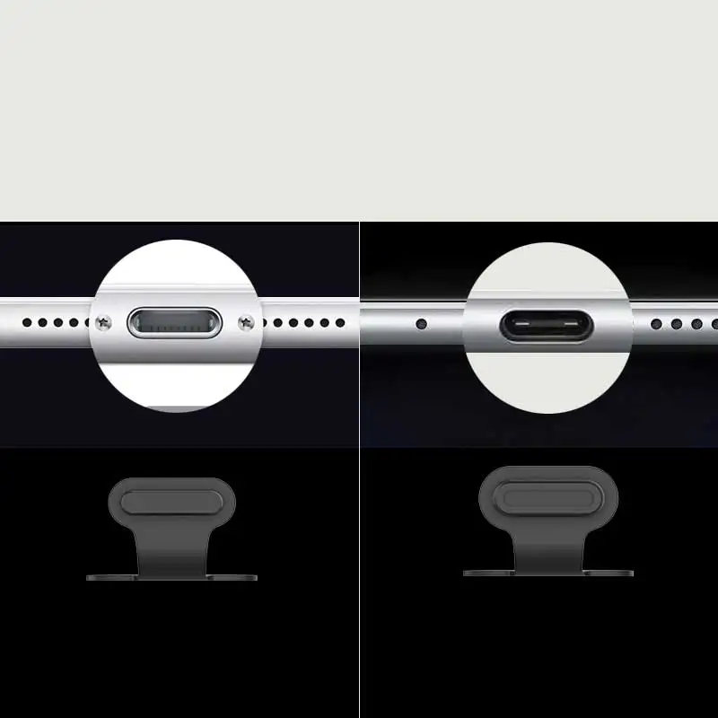USB C Anti-Lost Dust Plug Silicone Detachable Adhesive Charge Port Protector Cover Dustplug for Samsung Google Pixel Accessories